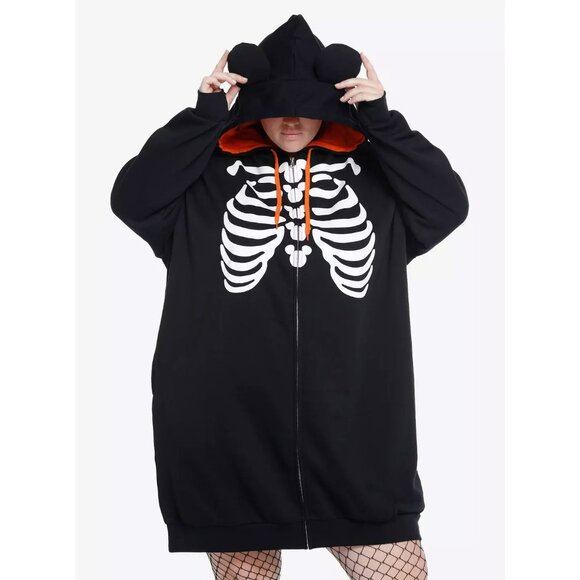 Her Universe Dresses & Skirts - HER UNIVERSE DISNEY Halloween Skeleton Hoodie Sweatshirt Dress